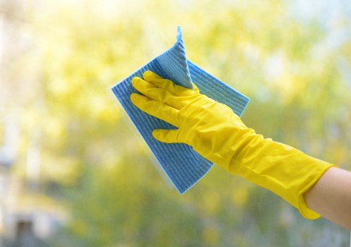 Water-fed pole window cleaning for upper floors in Hounslow