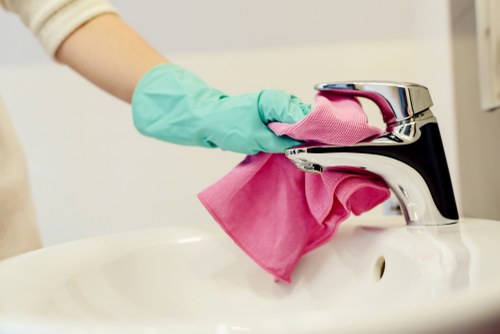 Office cleaning team maintaining a professional workspace in Hounslow