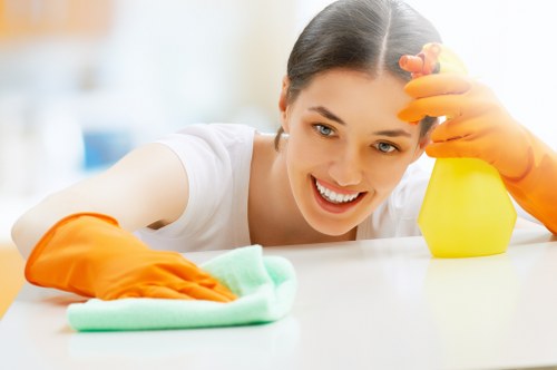 Professional cleaner vacuuming a carpet in Hounslow