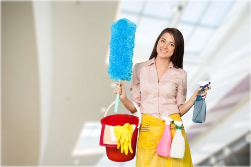 Clean and fresh carpet flooring after maintenance