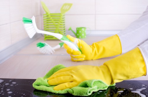Bathroom sanitising as part of Hounslow move-out cleaning